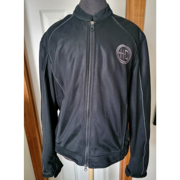 Harley-Davidson Eagle Men’s Black Mesh Jacket Size M - Picture 2 of 6